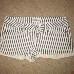 Striped Jean Shorts!